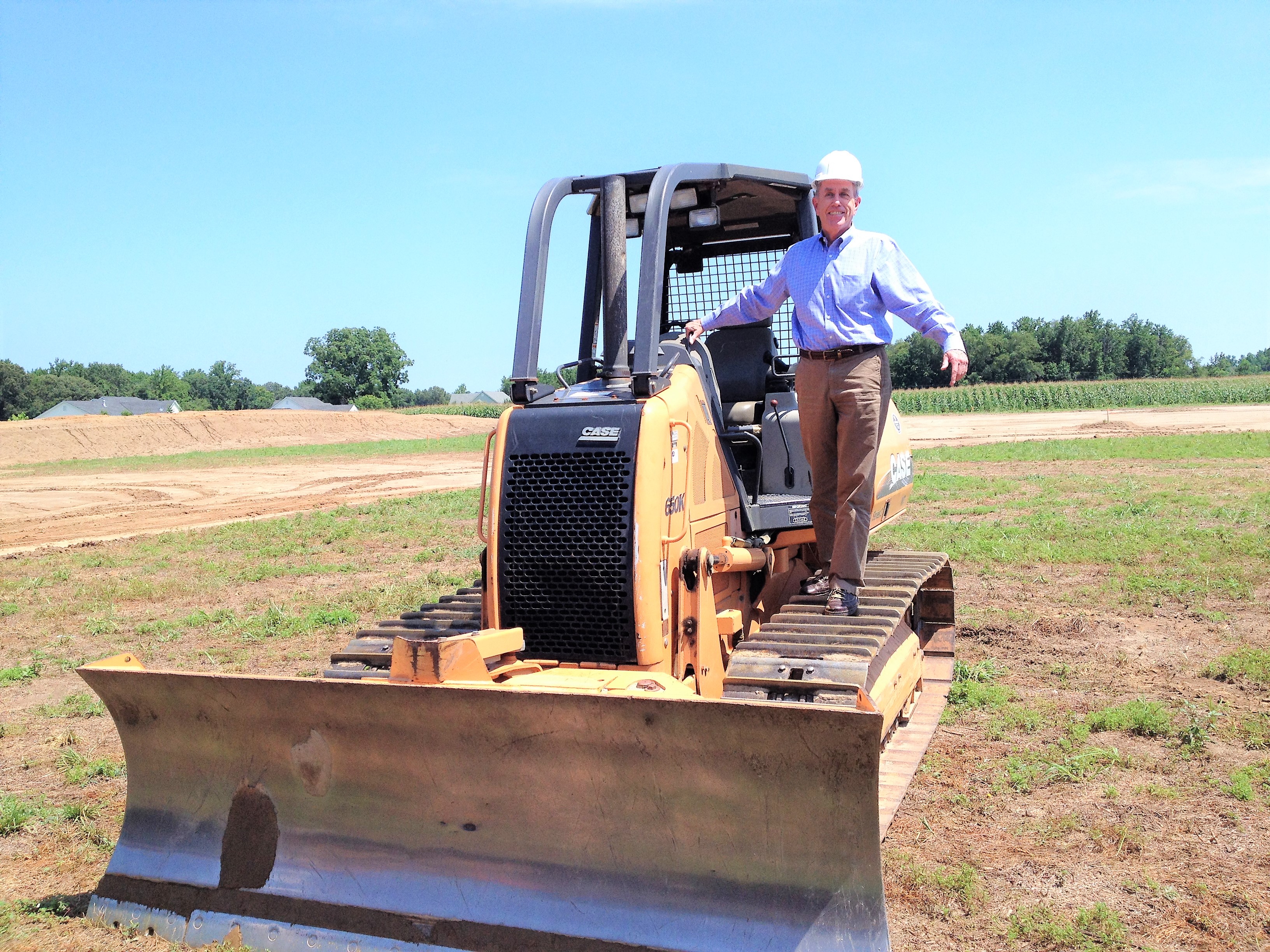 “Carson is good for pushing people to higher ground,” explained Emerson Hughes, a ruling elder at Tappahannock Presbyterian Church. He shared this photo of Rhyne in 2013 at the start of construction of that congregation’s new building. 