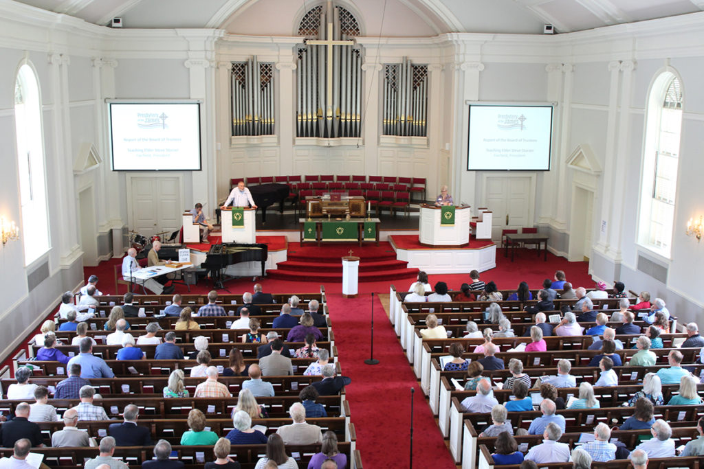 overhead view of sanctuary at First Charlottesville