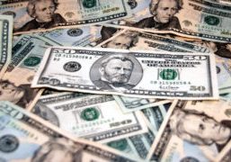 Money in the form of many large bills